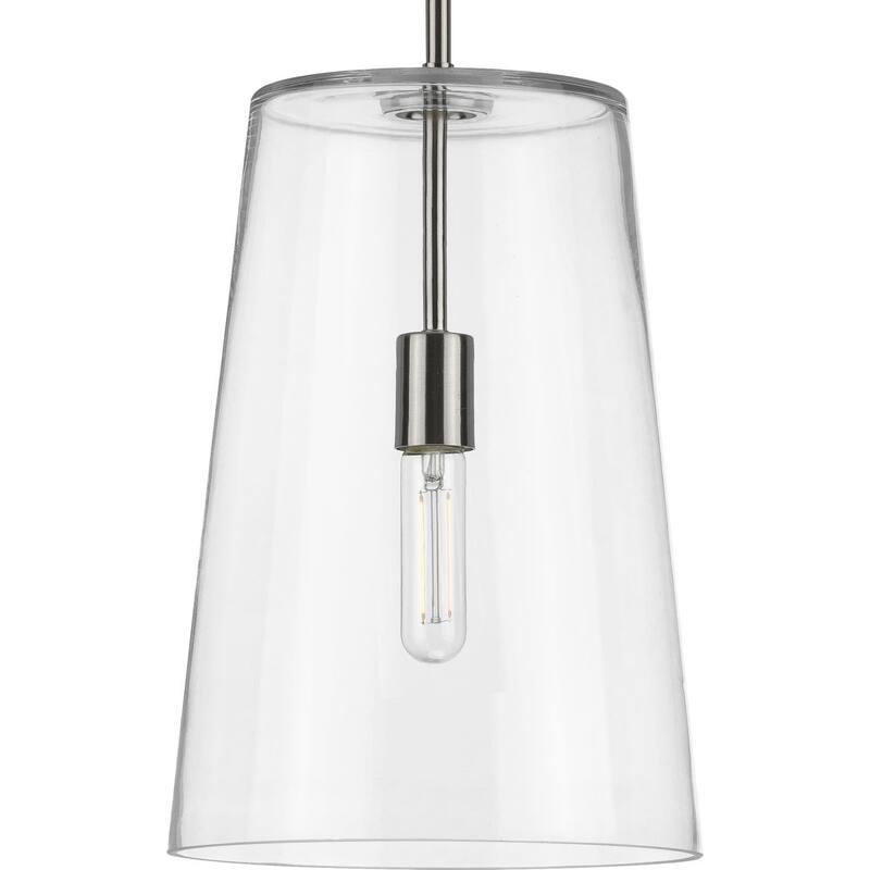 Clarion Collection Brushed Nickel One-Light Medium Pendant - 17.700" x 13.300" x 13.300" - 17.700" x 13.300" x 13.300"