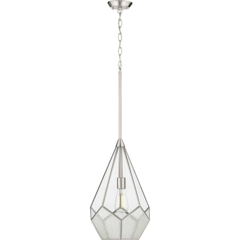 Cinq Collection Brushed Nickel One-Light Pendant - 22.050" x 14.200" x 14.200"