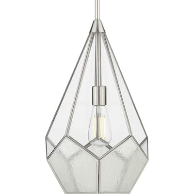 Cinq Collection Brushed Nickel One-Light Pendant - 22.050" x 14.200" x 14.200"