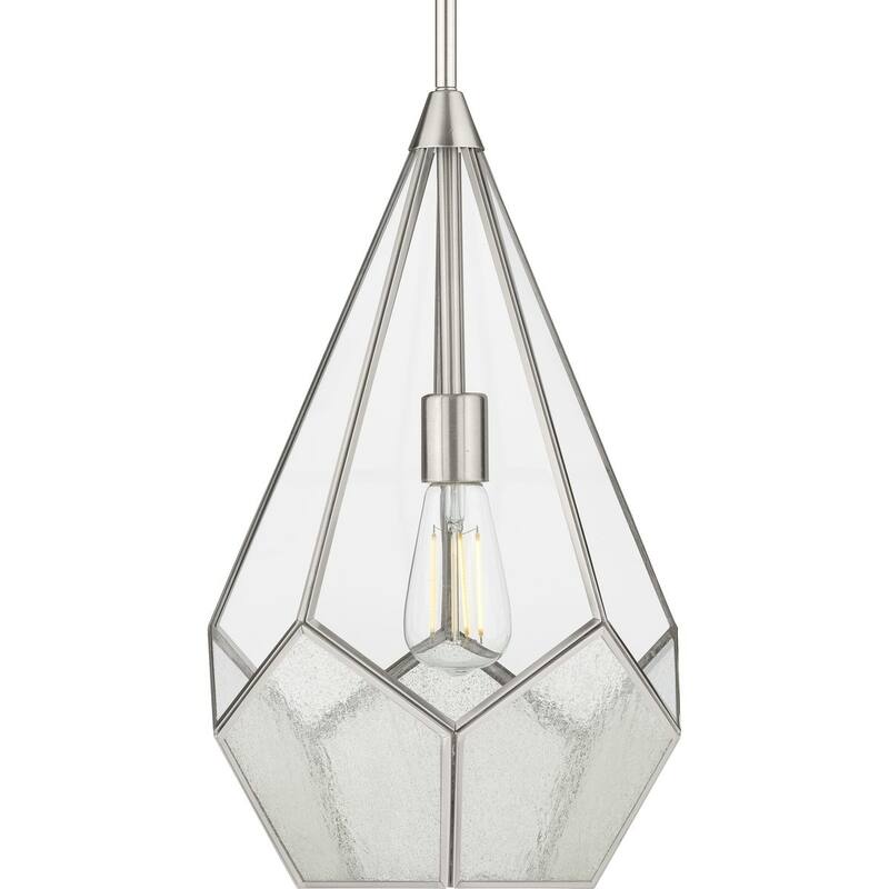 Cinq Collection Brushed Nickel One-Light Pendant - 22.050" x 14.200" x 14.200"