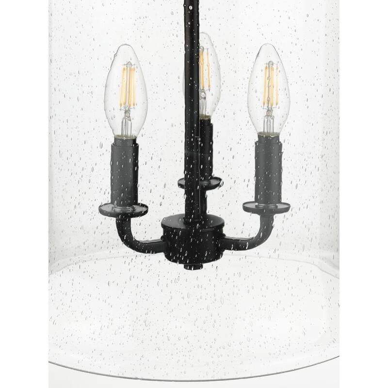 Winslett Collection Black Three-Light Pendant - 20.500" x 16.000" x 16.000"