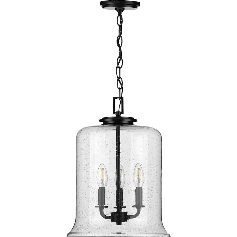 Winslett Collection Black Three-Light Pendant - 20.500" x 16.000" x 16.000"