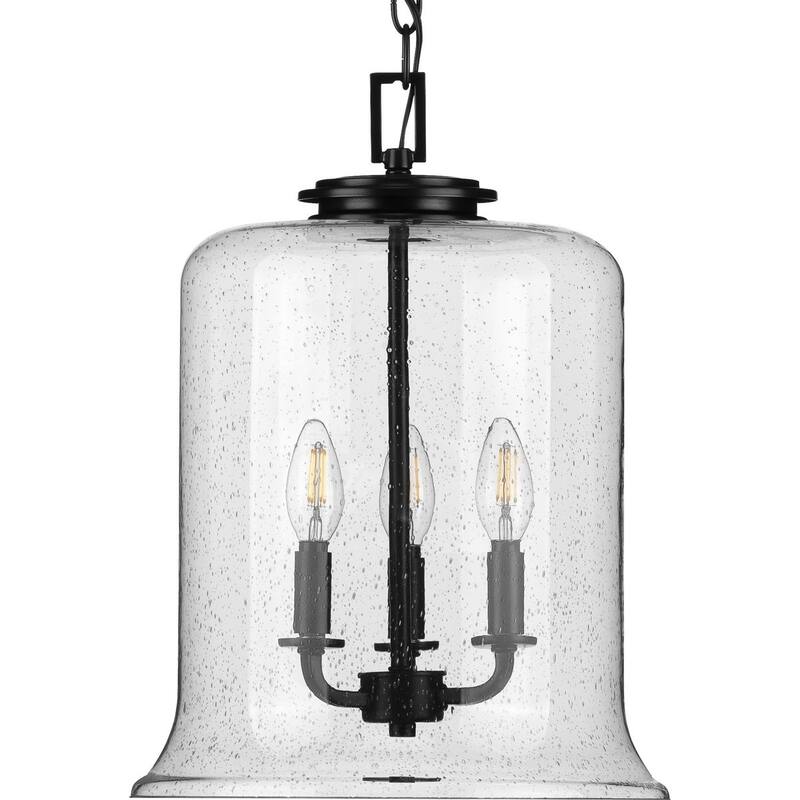 Winslett Collection Black Three-Light Pendant - 20.500" x 16.000" x 16.000" - 20.500" x 16.000" x 16.000"