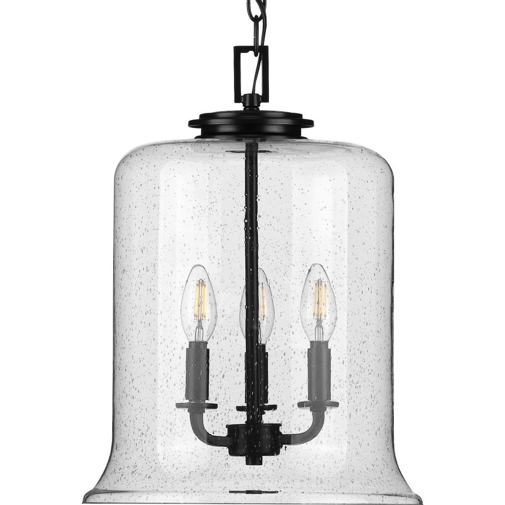 Winslett Collection Black Three-Light Pendant - 20.500" x 16.000" x 16.000"