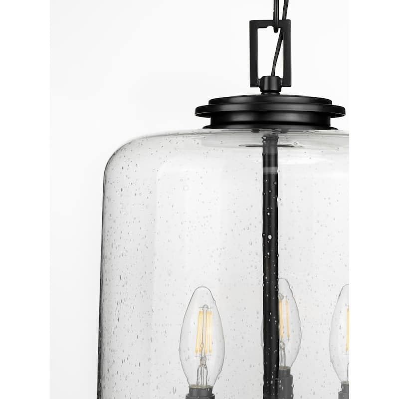 Winslett Collection Black Three-Light Pendant - 20.500" x 16.000" x 16.000"