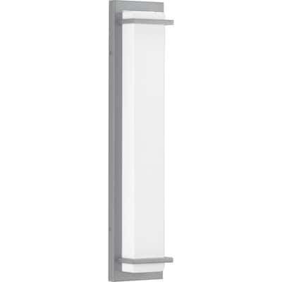 Z-1080 LED 2-Light White Acrylic Shade Modern Outdoor Wall Light - 23.000" x 5.000" x 3.000"