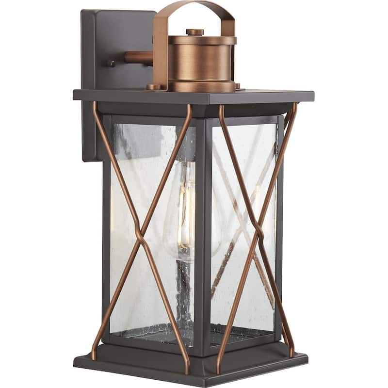 Barlowe Collection Antique Bronze One-Light Medium Wall Lantern - 17.130" x 10.630" x 9.840"