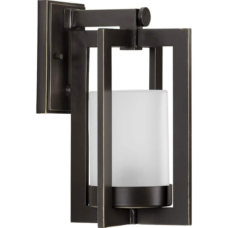 Janssen Collection Oil Rubbed Bronze One-Light Small Wall Lantern - 15.550" x 11.020" x 10.240" - 15.550" x 11.020" x 10.240"
