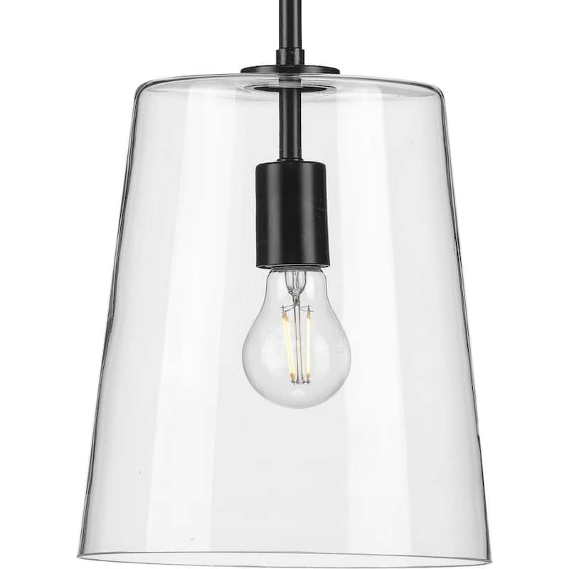 Clarion Collection Black One-Light Small Pendant - 11.500" x 14.600" x 11.500"