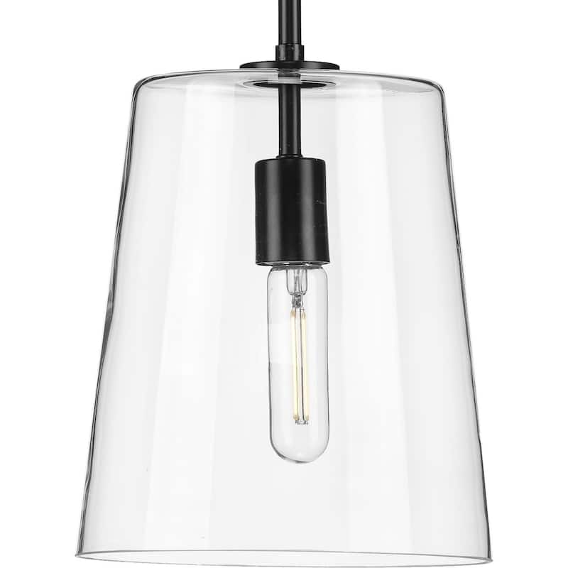 Clarion Collection Black One-Light Small Pendant - 11.500" x 14.600" x 11.500" - 11.500" x 14.600" x 11.500"