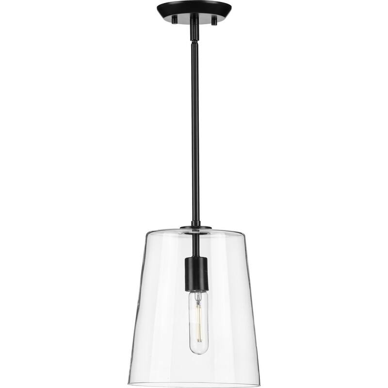 Clarion Collection Black One-Light Small Pendant - 11.500" x 14.600" x 11.500"