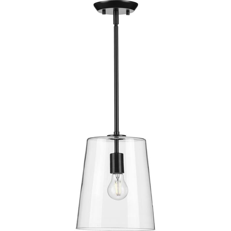 Clarion Collection Black One-Light Small Pendant - 11.500" x 14.600" x 11.500"
