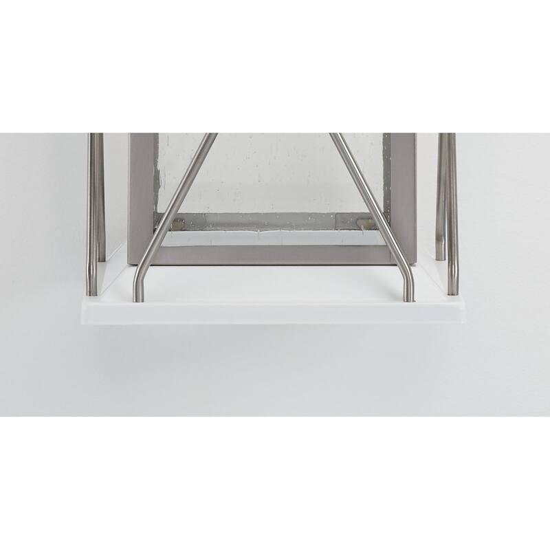Barlowe Collection Stainless Steel One-Light Medium Wall Lantern - 17.130" x 10.630" x 9.840"