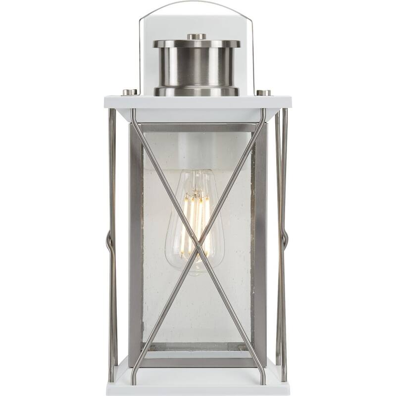 Barlowe Collection Stainless Steel One-Light Medium Wall Lantern - 17.130" x 10.630" x 9.840"