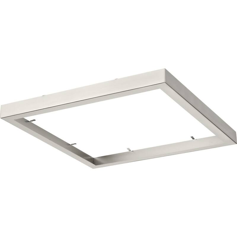 Everlume Collection Brushed Nickel 14" Square Trim Ring - 14.410" x 14.410" x 1.570" - 14.410" x 14.410" x 1.570"