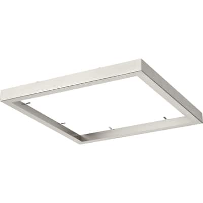 Everlume Collection Brushed Nickel 14" Square Trim Ring - 14.410" x 14.410" x 1.570"