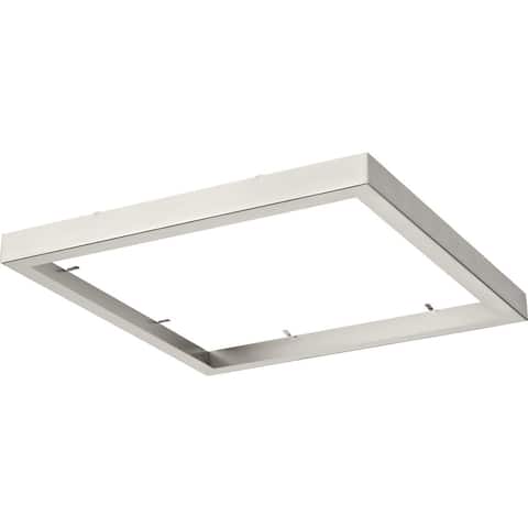 Everlume Collection Brushed Nickel 14" Square Trim Ring - 14.410" x 14.410" x 1.570"