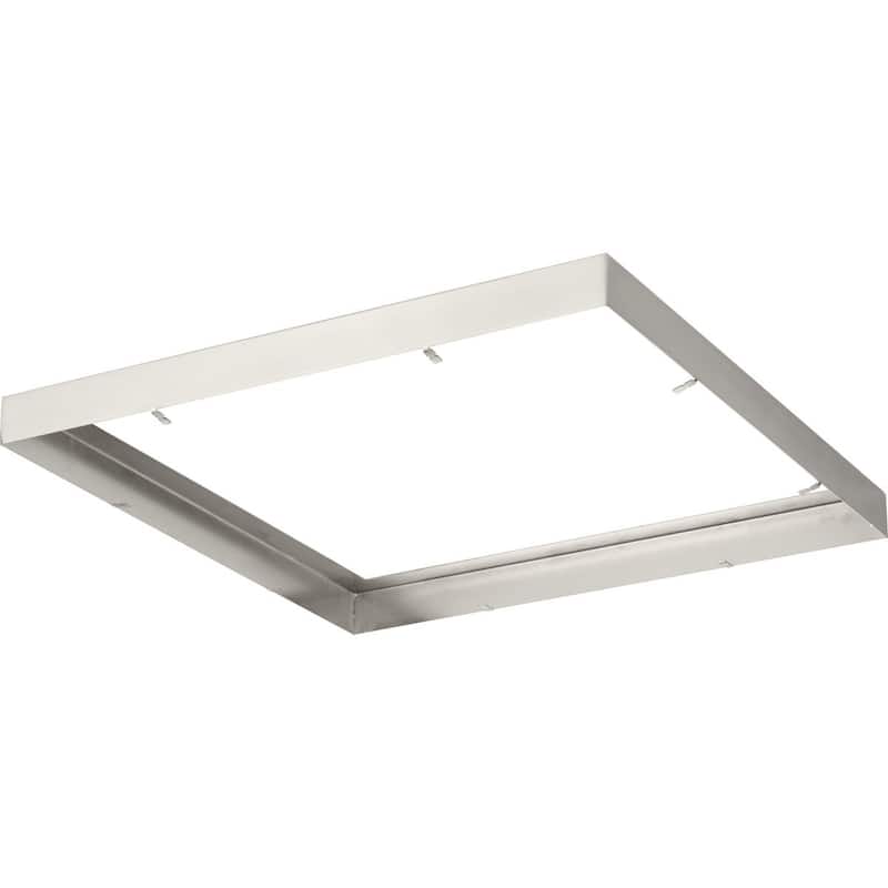 Everlume Collection Brushed Nickel 14" Square Trim Ring - 14.410" x 14.410" x 1.570"