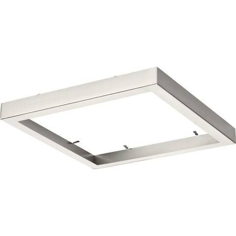Everlume Collection Brushed Nickel 11" Edgelit Square Trim Ring - 11.460" x 11.460" x 1.570"