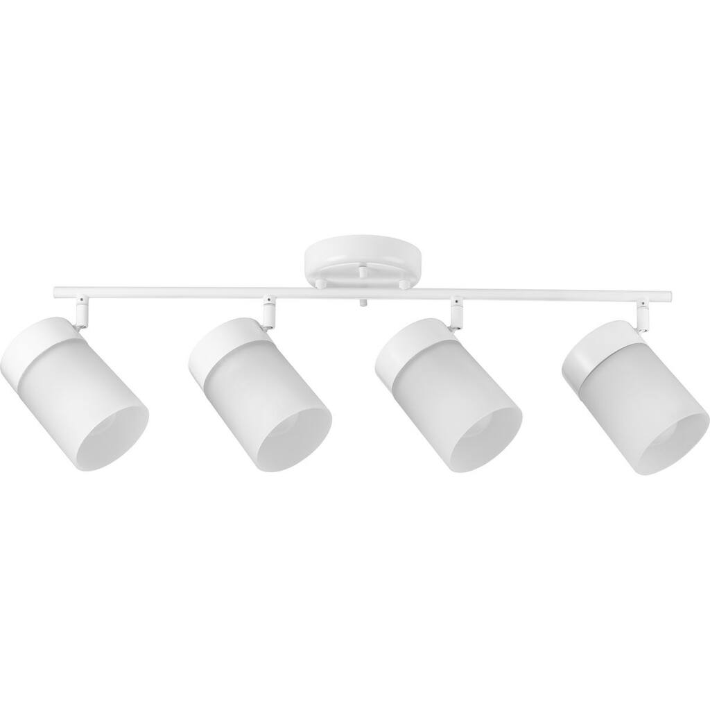 Ridgecrest Collection Satin White Four-Head Multi-Directional Track - 8.620" x 29.920" x 5.510"