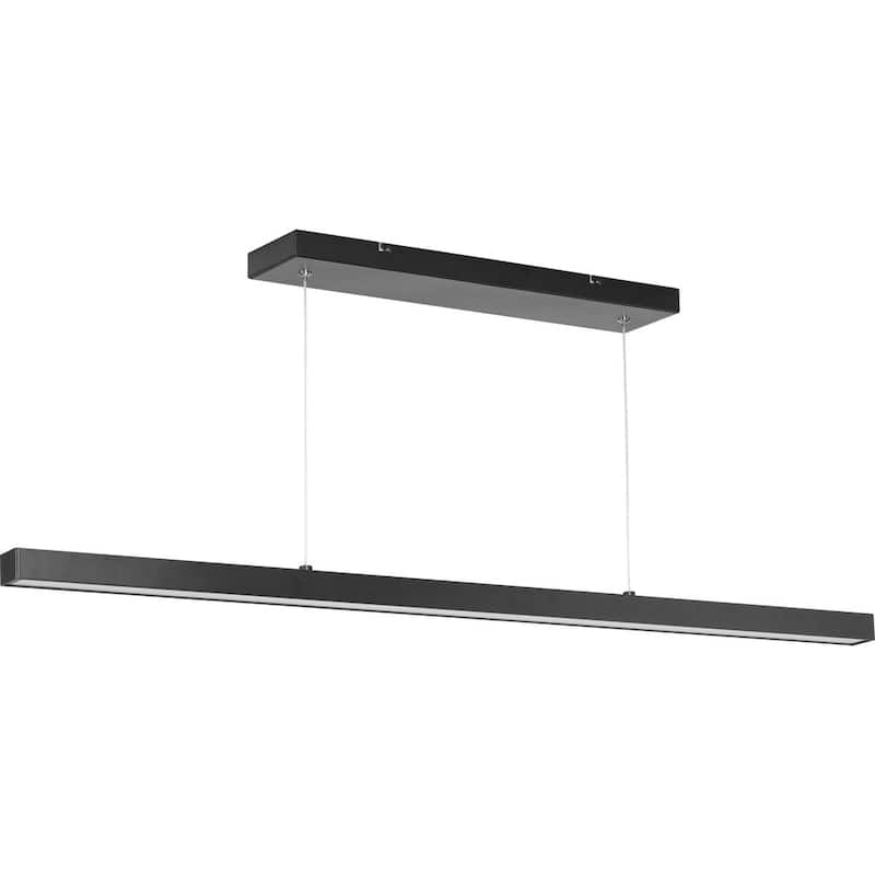 Planck LED Collection Black One-Light LED Pendant - 18.000" x 54.000" x 8.500"