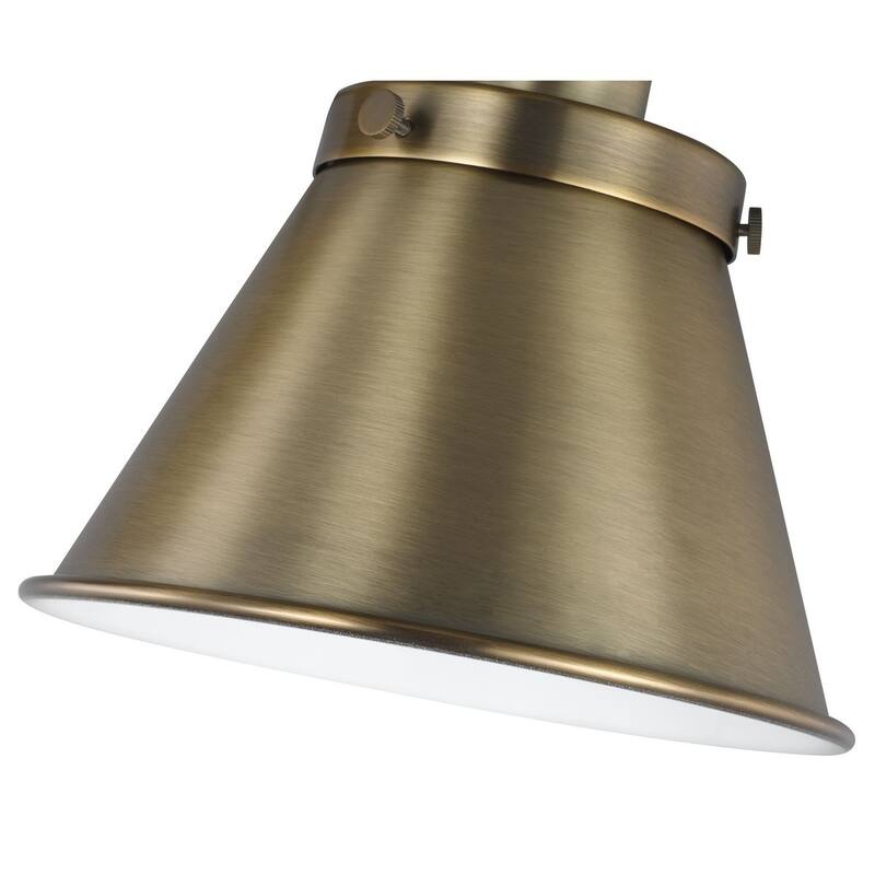 Hinton Collection Vintage Brass Swing Arm Wall Light