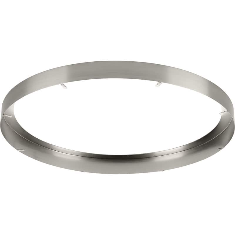 Everlume Collection Brushed Nickel 14" Edgelit Round Trim Ring - 14.410" x 14.410" x 1.570"
