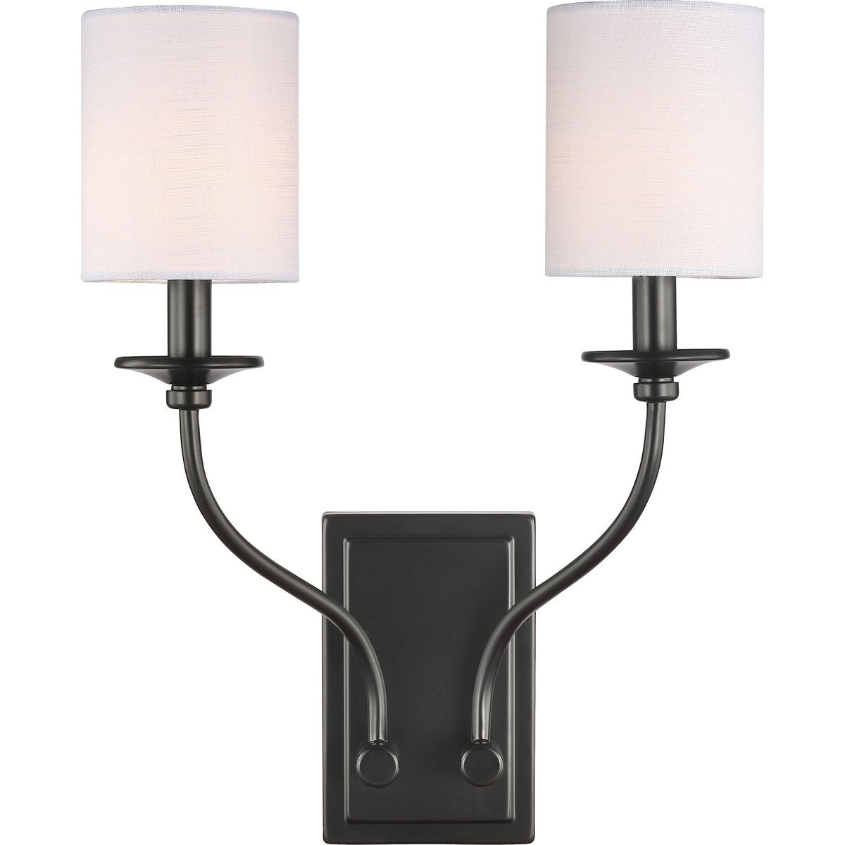 black two light sconce