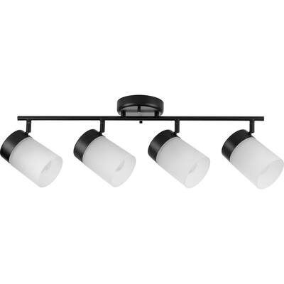 Ridgecrest Collection Black Four-Head Multi-Directional Track - 8.620" x 29.920" x 5.510"