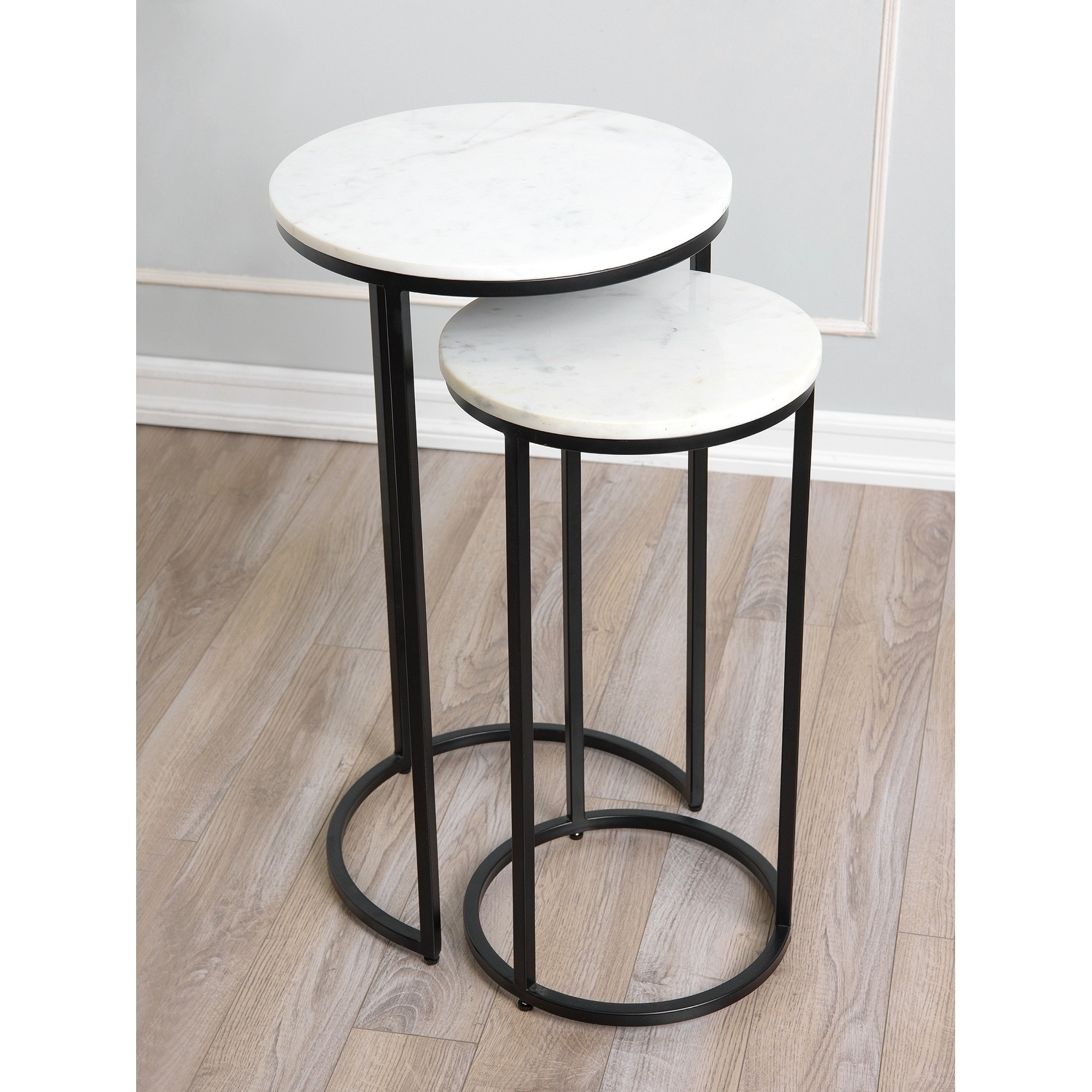 nesting marble side tables