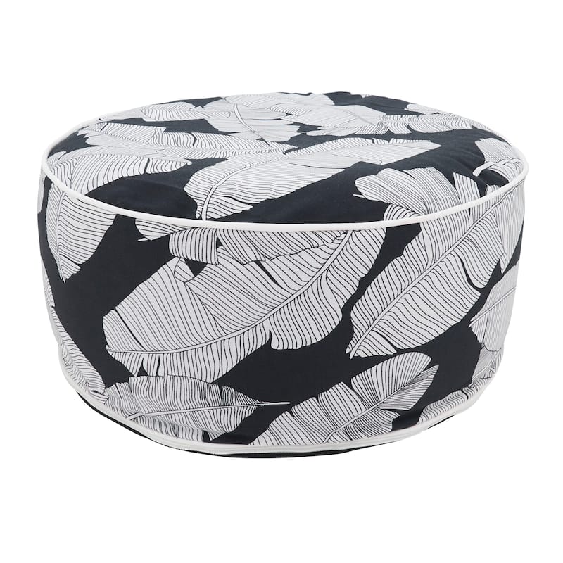 Banana Leaf Print Outdoor Ottoman