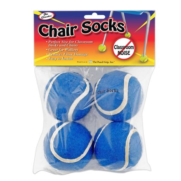 slide 2 of 2, The Pencil Grip® Chair Socks, Blue, Pack of 144 - Blue