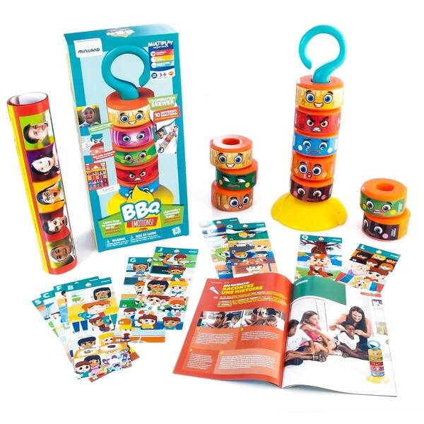 Miniland BBQ Emotions – Juego De Emociones Para Niños | Brocheta Gigante De 50 Cm | Incluye Guía Didáctica | Para 4 Jugadores