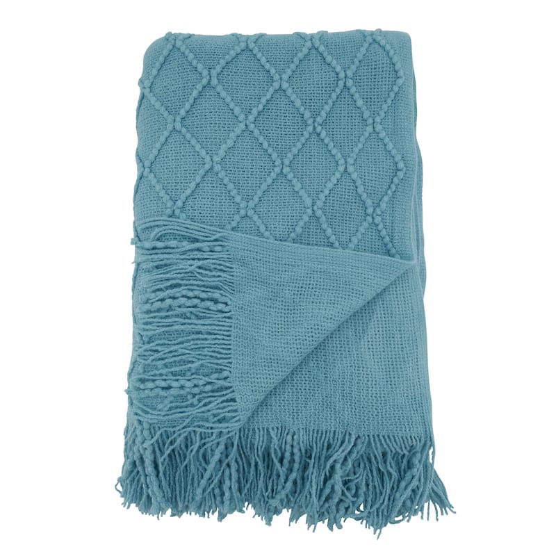 Knitted Design Throw Blanket