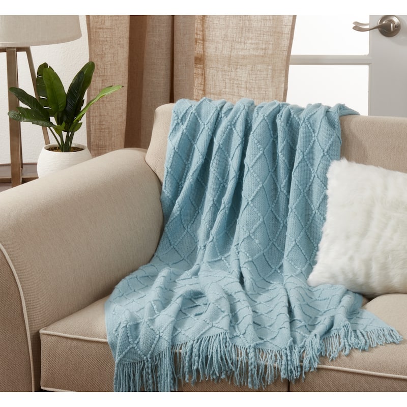 Knitted Design Throw Blanket