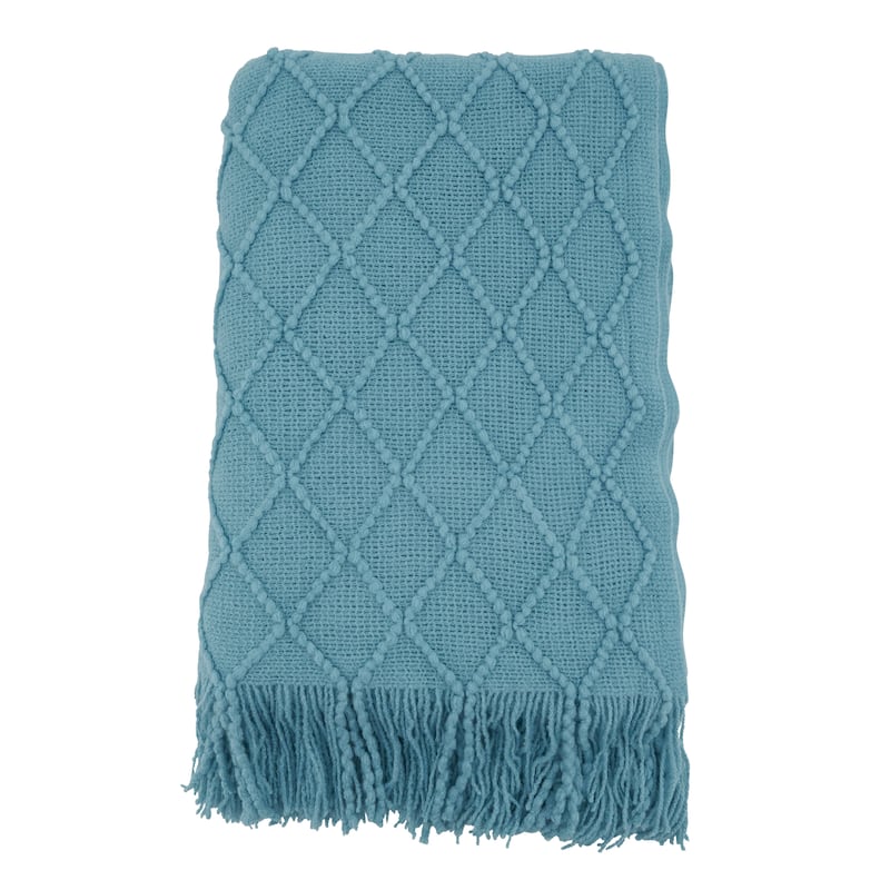 Knitted Design Throw Blanket