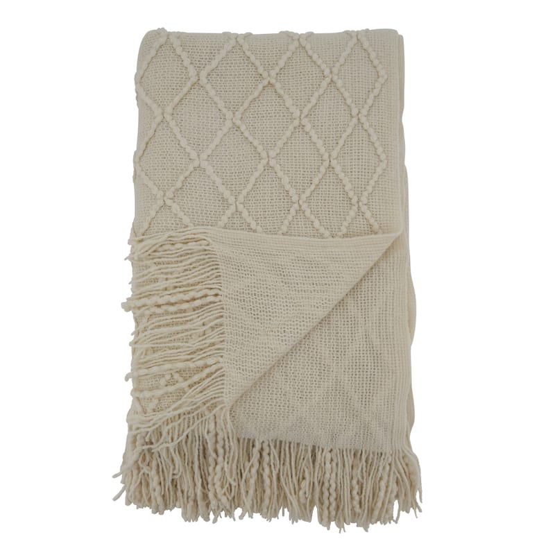 Knitted Design Throw Blanket