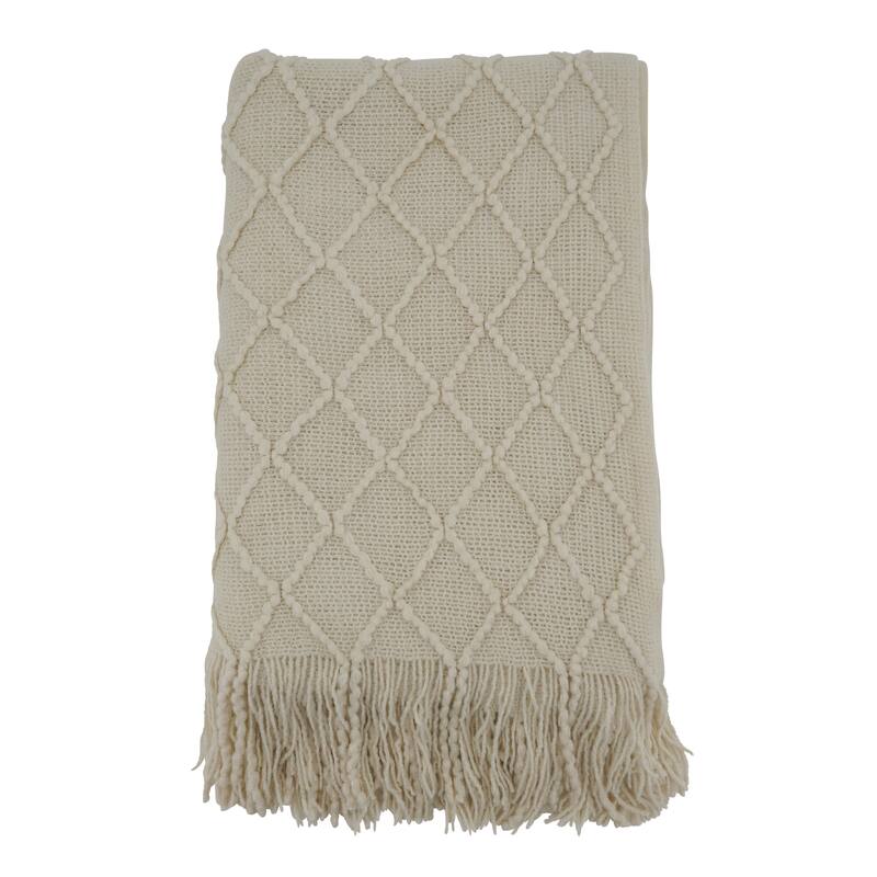 Knitted Design Throw Blanket