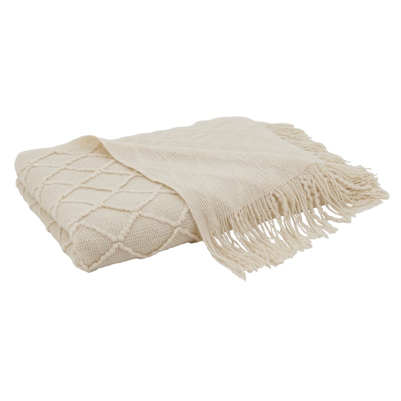 Knitted Design Throw Blanket
