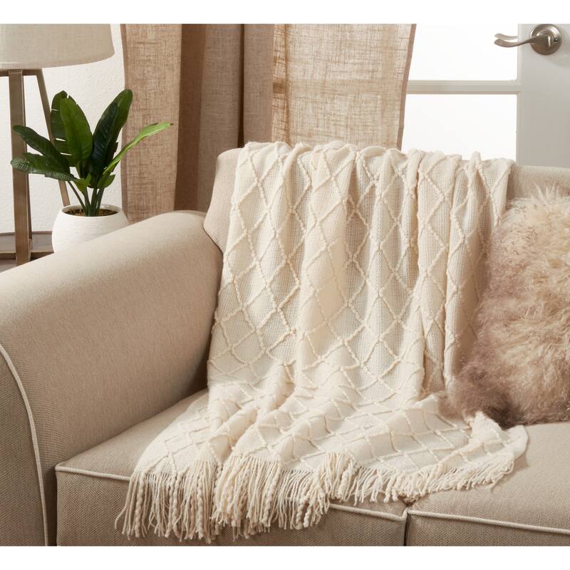 Knitted Design Throw Blanket