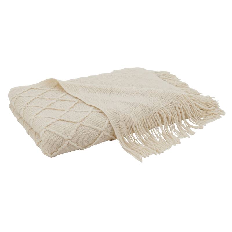 Knitted Design Throw Blanket