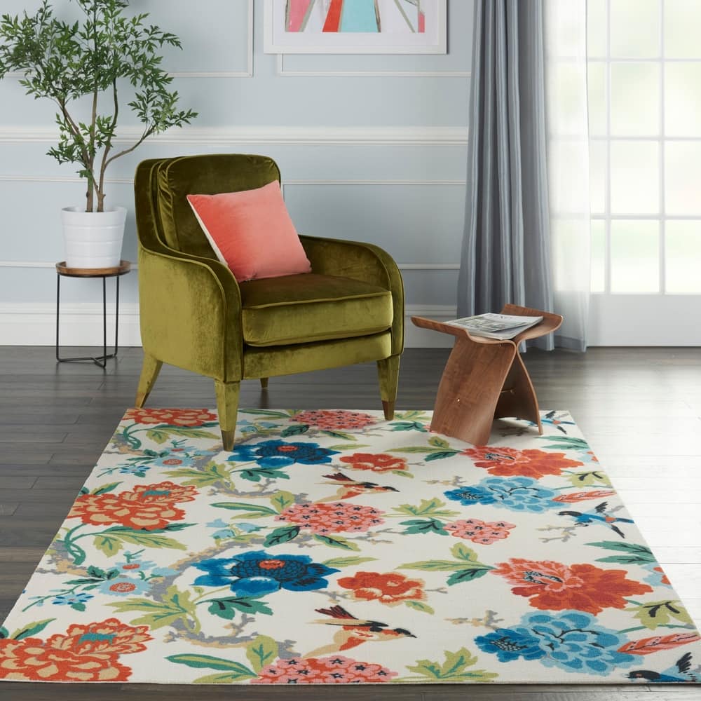 Waverly Sun N' Shade Floral Indoor/Outdoor Area Rug