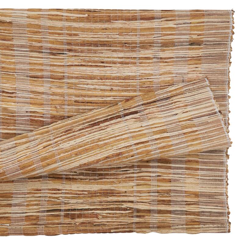 Water Hyacinth Table Runner With Striped Design