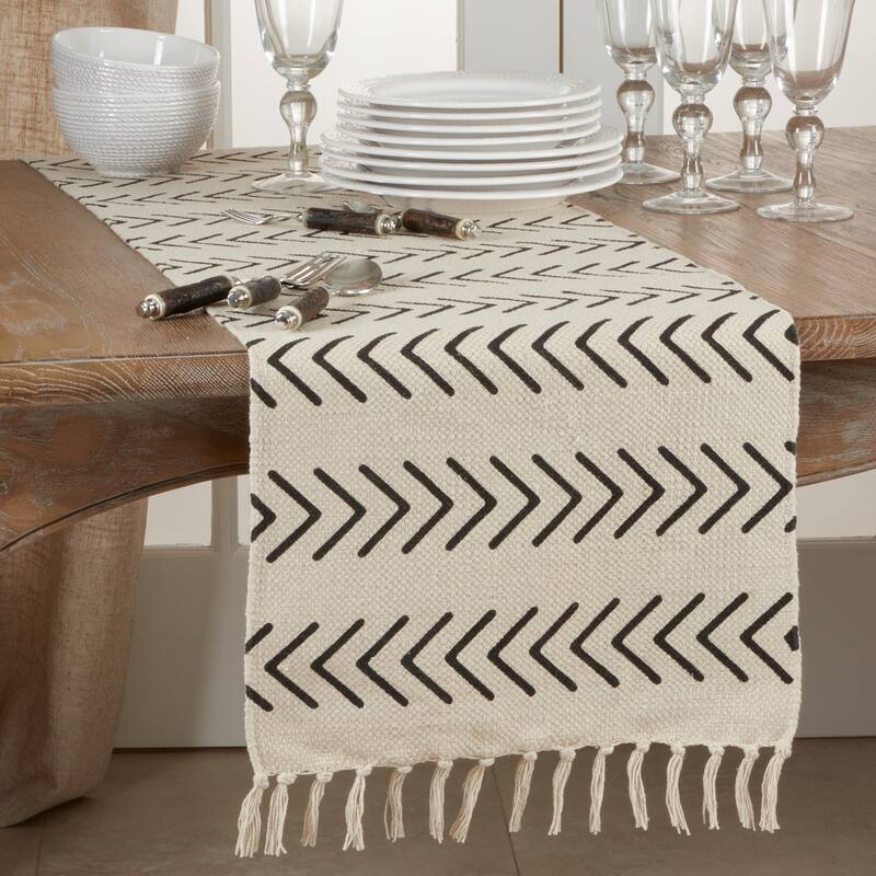 Chevron Design Table Runner - Natural