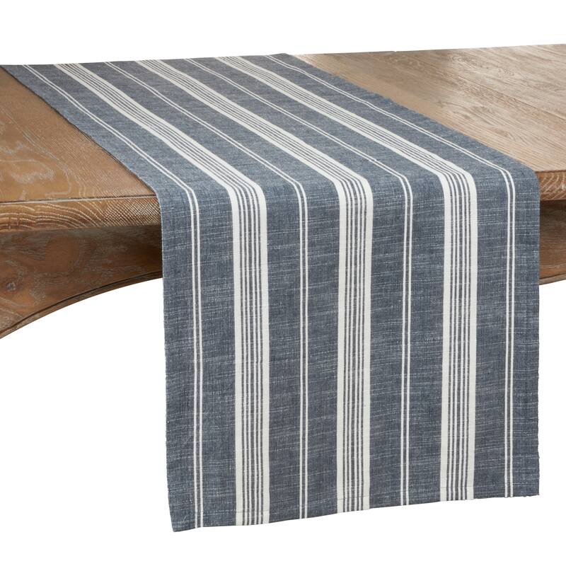Cotton Table Runner With Striped Design