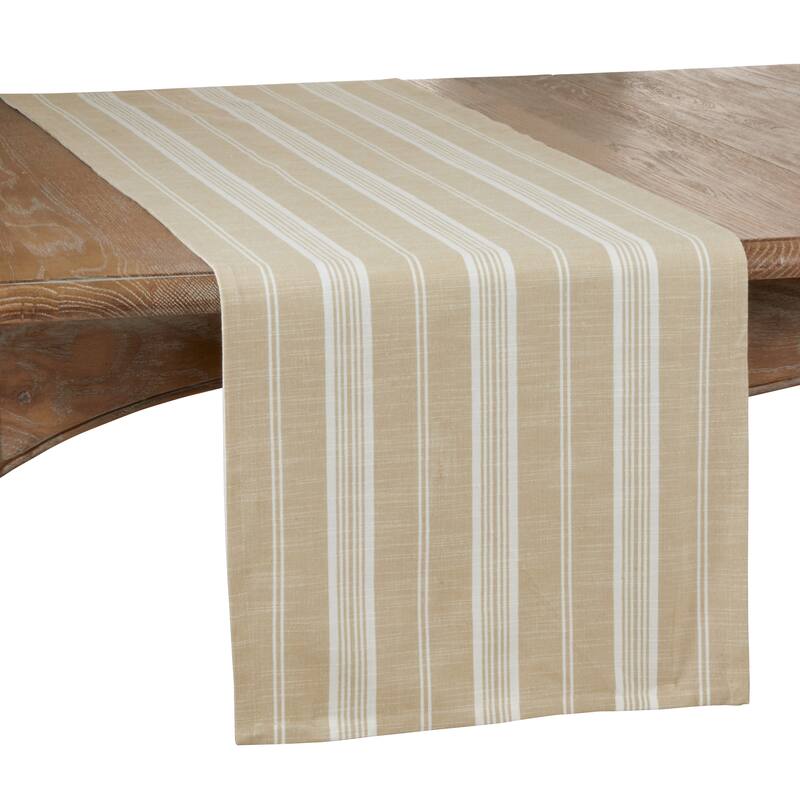 Cotton Table Runner With Striped Design