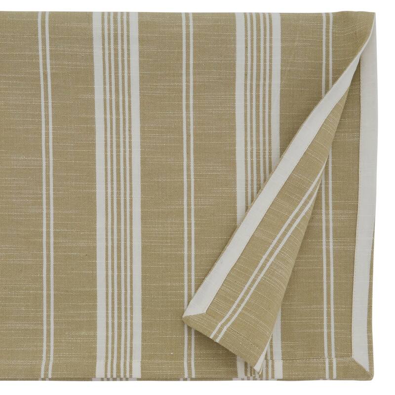 Cotton Table Runner With Striped Design