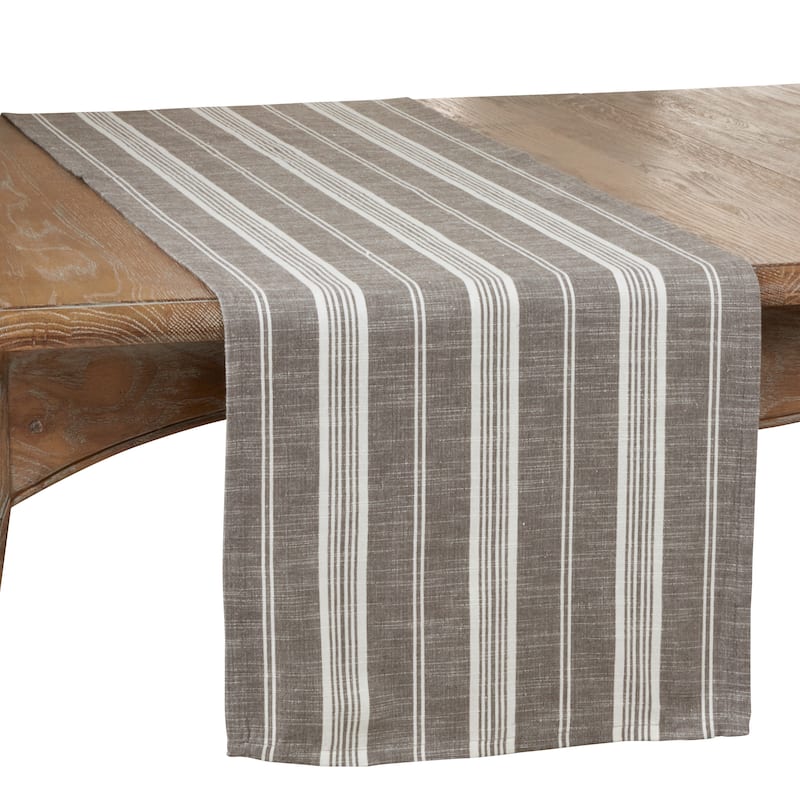 Cotton Table Runner With Striped Design