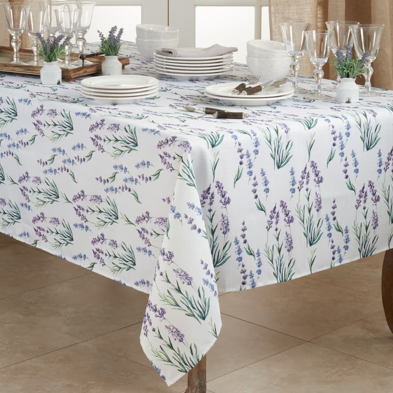 Lavender Print Tablecloth