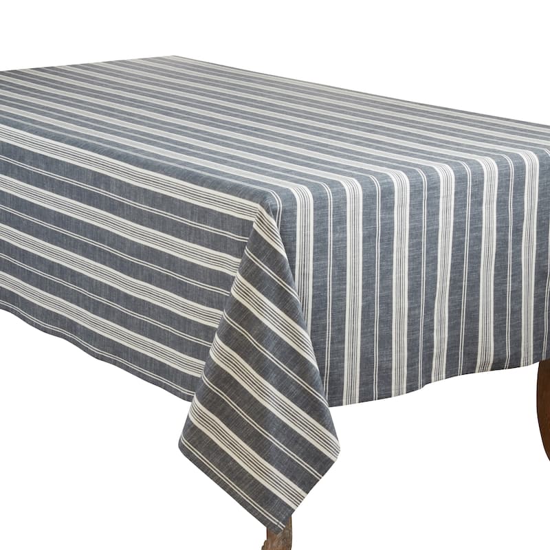 Cotton Tablecloth With Striped Design